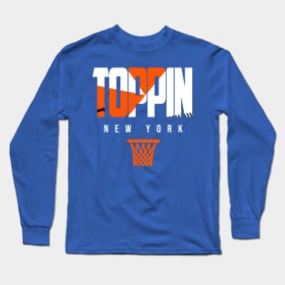 Toppin New York Basketball Warmup Long Sleeve T-Shirt